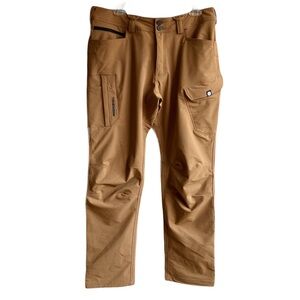 Truewerk Werkpant Size 34x32 Brown Cargo Pants Workwear Utility Pockets Hiking